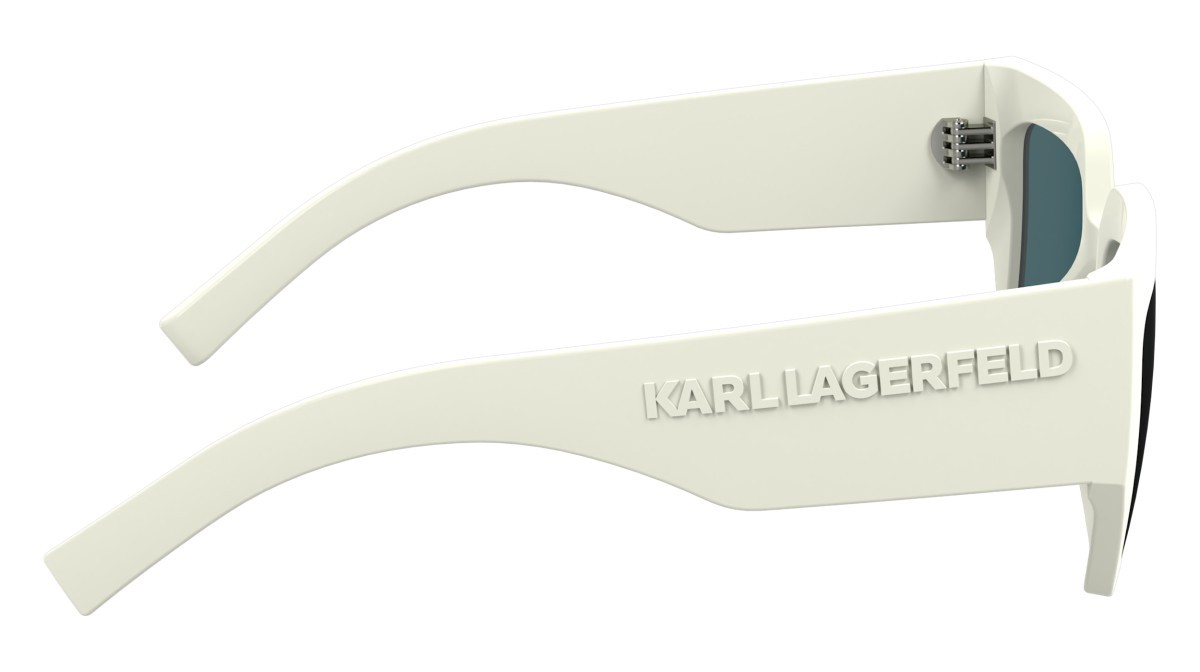 Occhiali da sole Karl Lagerfeld KL6166S (105) colore white forma rettangolare lenti solid petrol