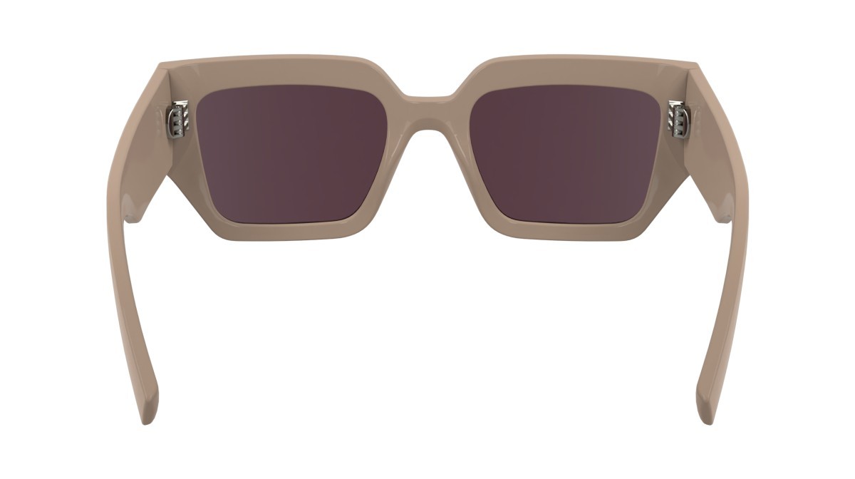 Occhiali da sole Karl Lagerfeld KL6166S (272) colore nude forma rettangolare lenti solid purple