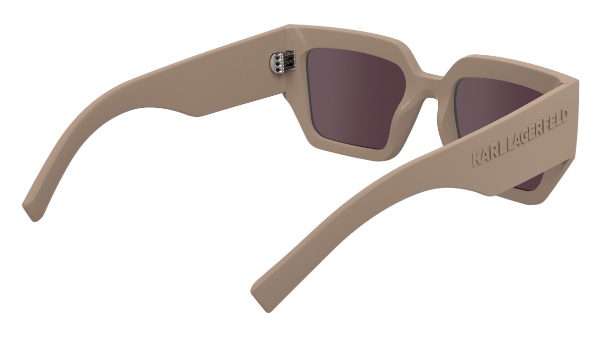 Occhiali da sole Karl Lagerfeld KL6166S (272) colore nude forma rettangolare lenti solid purple