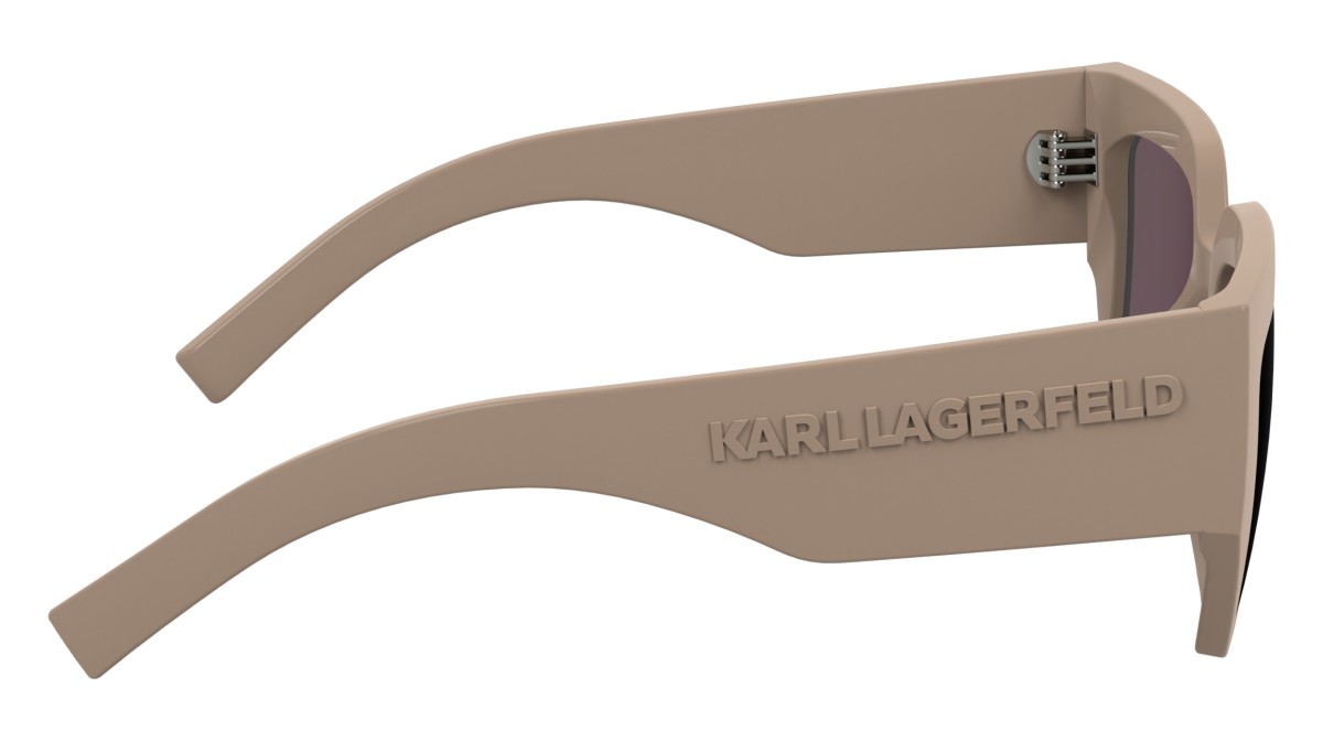 Occhiali da sole Karl Lagerfeld KL6166S (272) colore nude forma rettangolare lenti solid purple