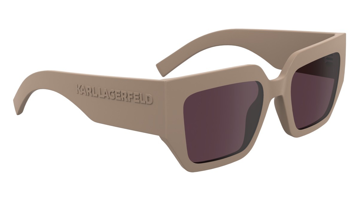 Occhiali da sole Karl Lagerfeld KL6166S (272) colore nude forma rettangolare lenti solid purple