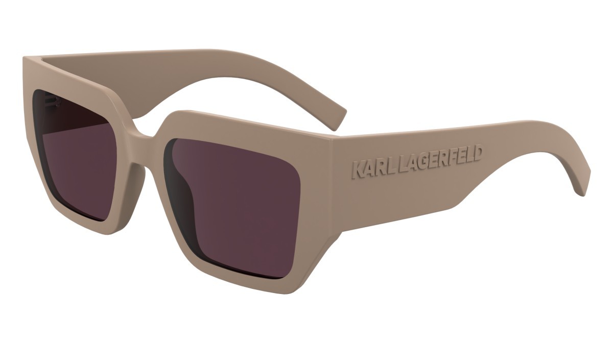 Occhiali da sole Karl Lagerfeld KL6166S (272) colore nude forma rettangolare lenti solid purple
