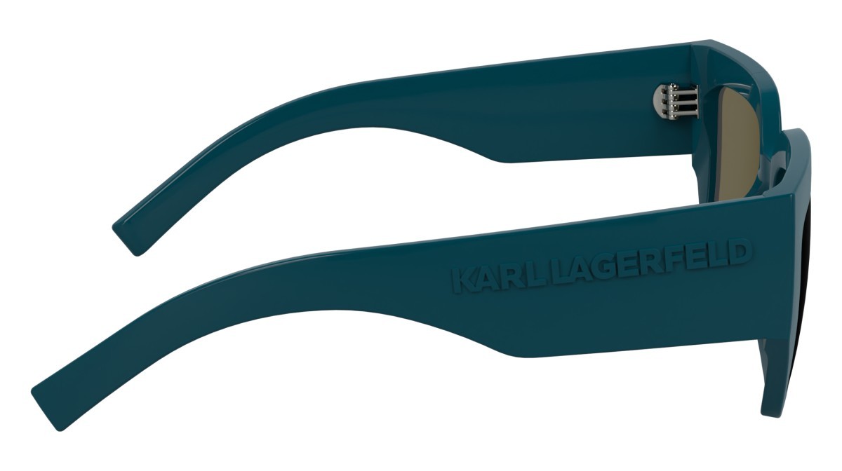 Occhiali da sole Karl Lagerfeld KL6166S (425) colore petrol forma rettangolare lenti solid ochre