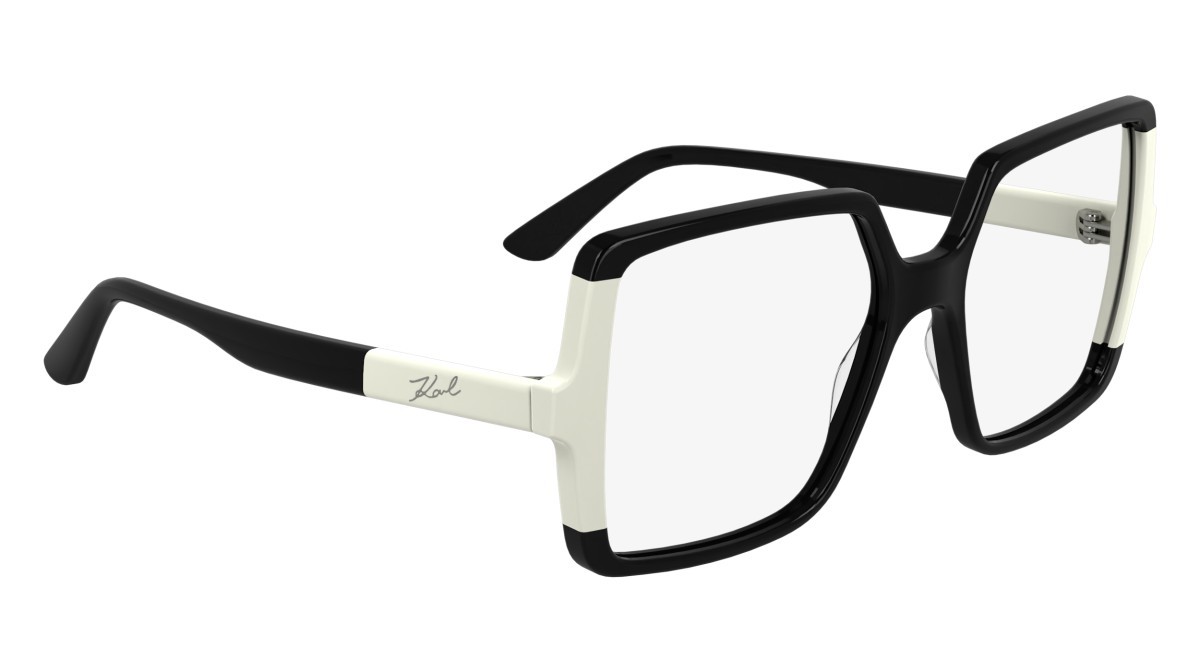 Occhiali da vista Karl Lagerfeld KL6169 (006) colore black/white forma quadrato lenti color 1