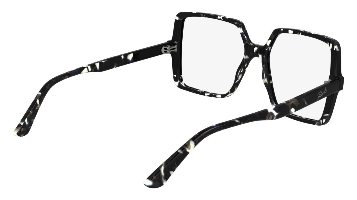 Occhiali da vista Karl Lagerfeld KL6169 (013) colore marble black/black forma quadrato lenti color 2