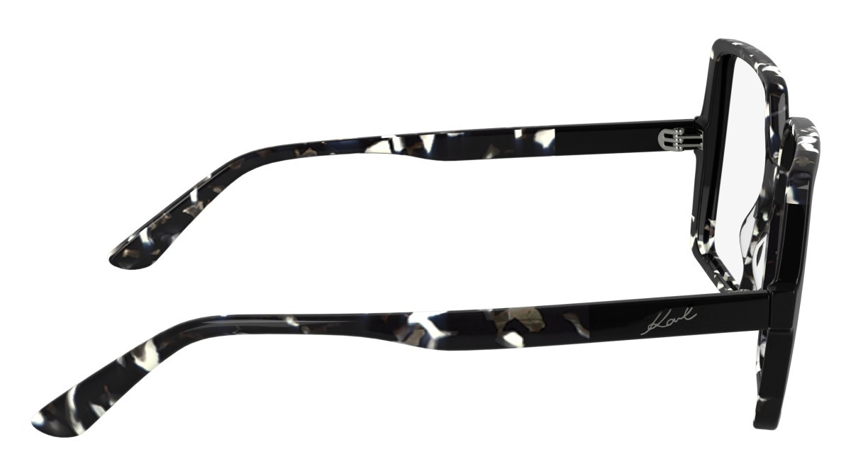 Occhiali da vista Karl Lagerfeld KL6169 (013) colore marble black/black forma quadrato lenti color 2