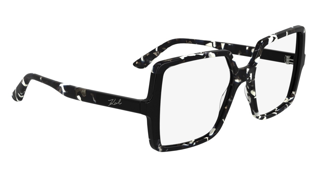Occhiali da vista Karl Lagerfeld KL6169 (013) colore marble black/black forma quadrato lenti color 2