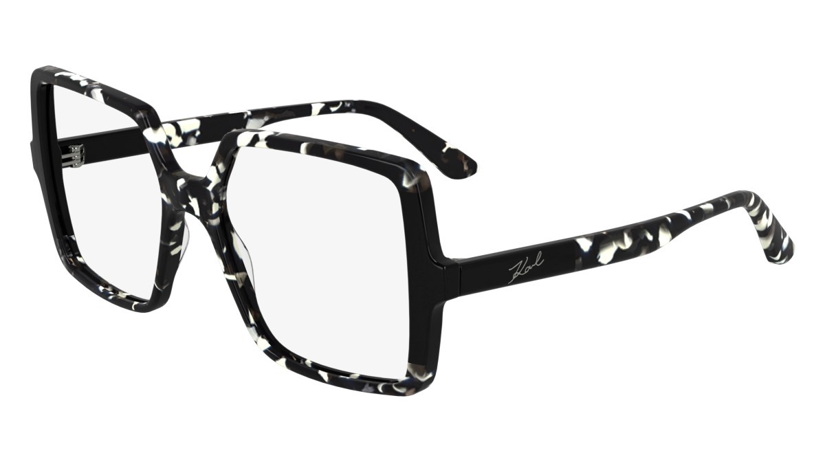 Occhiali da vista Karl Lagerfeld KL6169 (013) colore marble black/black forma quadrato lenti color 2