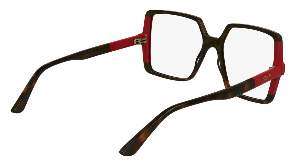 Occhiali da vista Karl Lagerfeld KL6169 (255) colore dark tortoise/red forma quadrato lenti color 3