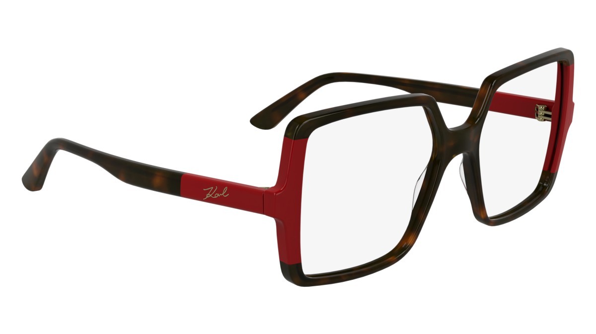 Occhiali da vista Karl Lagerfeld KL6169 (255) colore dark tortoise/red forma quadrato lenti color 3