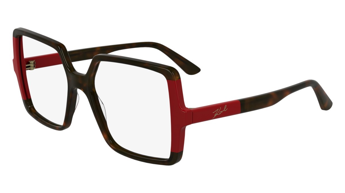 Occhiali da vista Karl Lagerfeld KL6169 (255) colore dark tortoise/red forma quadrato lenti color 3