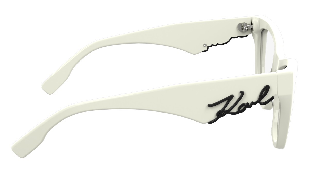 Occhiali da vista Karl Lagerfeld KL6171 (105) colore white forma cat eye lenti color 2