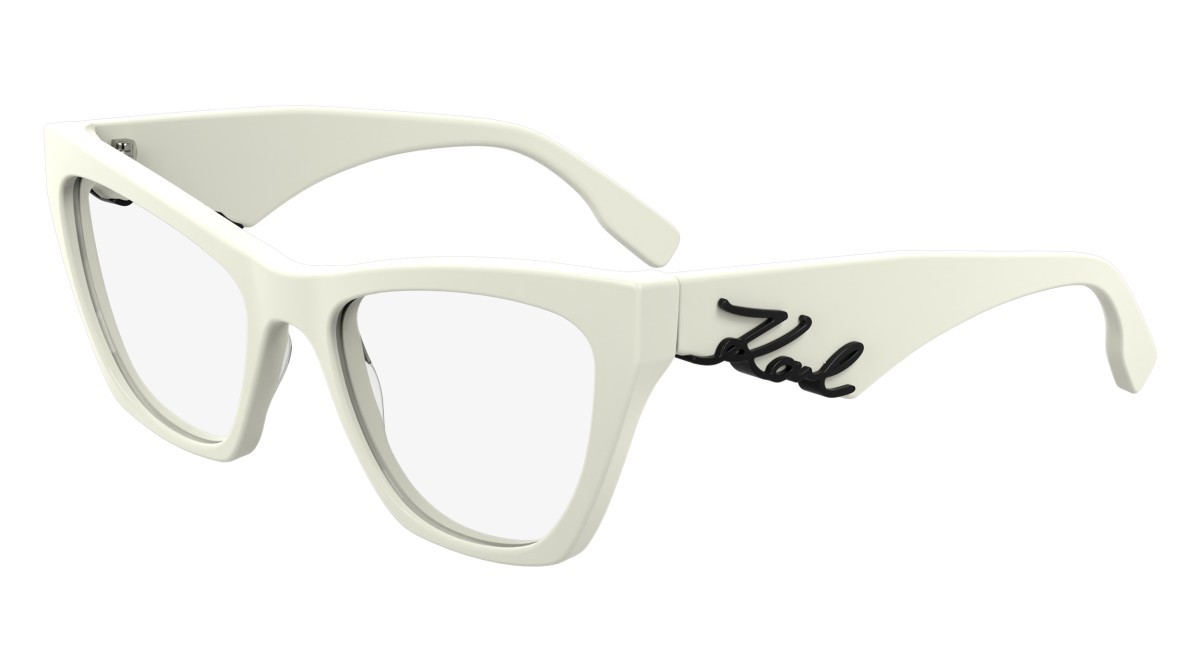 Occhiali da vista Karl Lagerfeld KL6171 (105) colore white forma cat eye lenti color 2