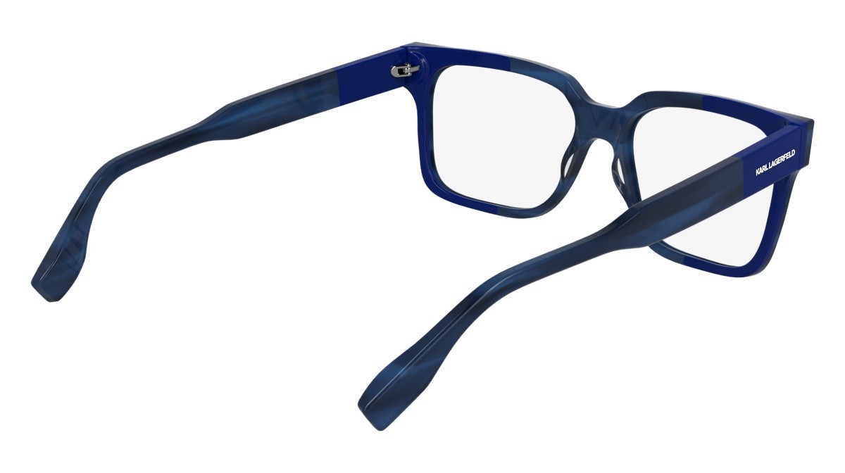 Occhiali da vista Karl Lagerfeld KL6173 (422) colore striped blue/blue forma rettangolare lenti color 4