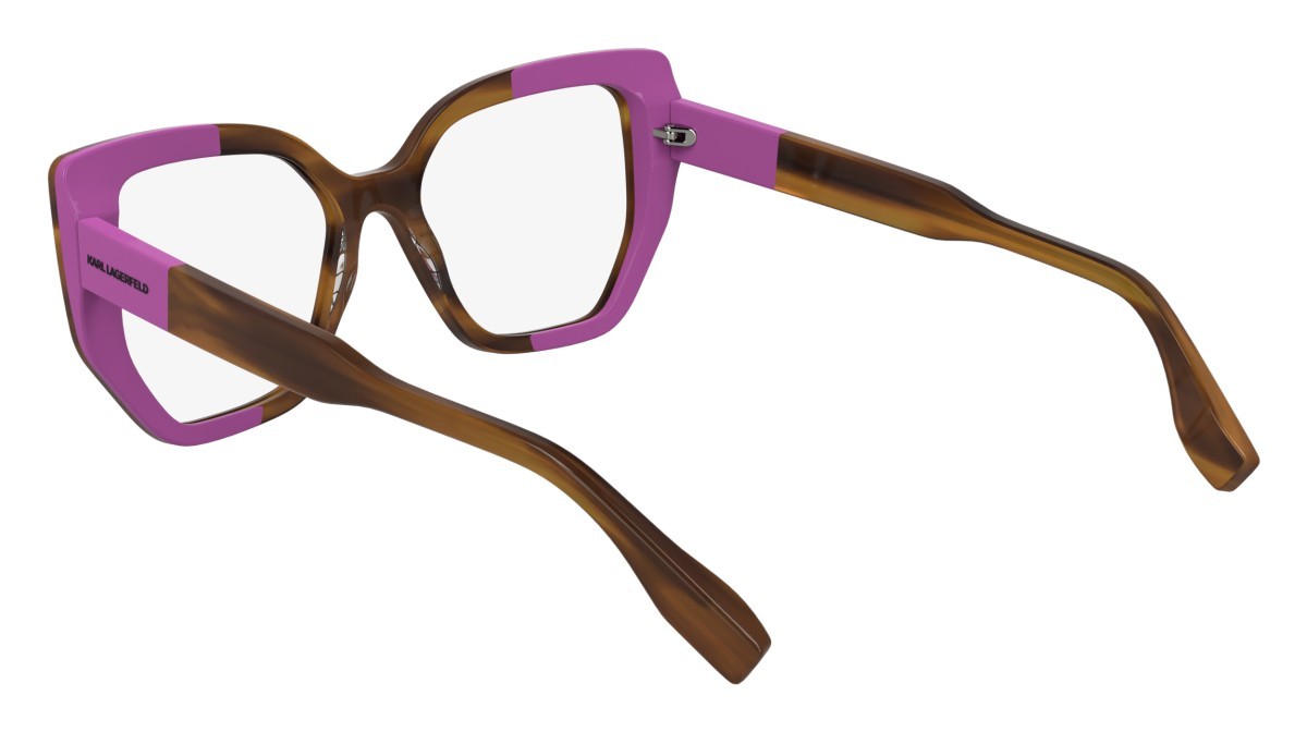 Occhiali da vista Karl Lagerfeld KL6174 (234) colore striped brown/rose forma cat eye lenti color 4