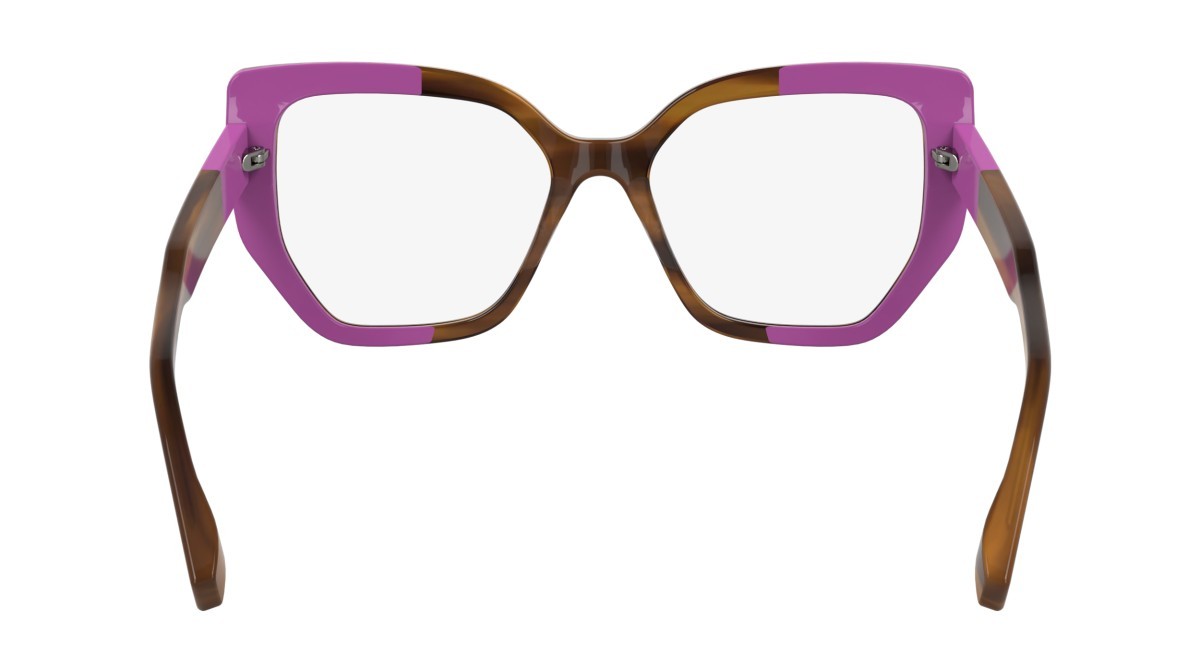 Occhiali da vista Karl Lagerfeld KL6174 (234) colore striped brown/rose forma cat eye lenti color 4