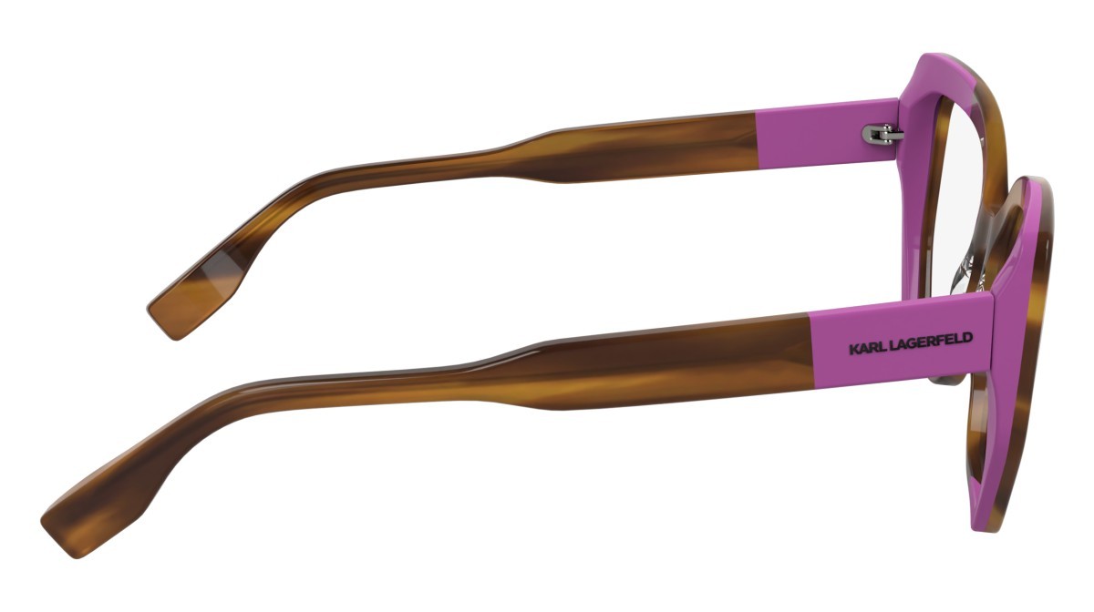 Occhiali da vista Karl Lagerfeld KL6174 (234) colore striped brown/rose forma cat eye lenti color 4