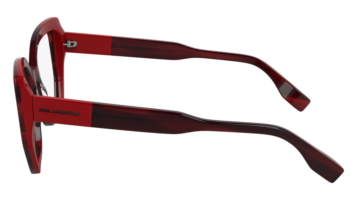 Occhiali da vista Karl Lagerfeld KL6174 (609) colore striped red/red forma cat eye lenti color 3
