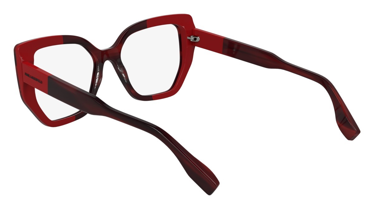 Occhiali da vista Karl Lagerfeld KL6174 (609) colore striped red/red forma cat eye lenti color 3