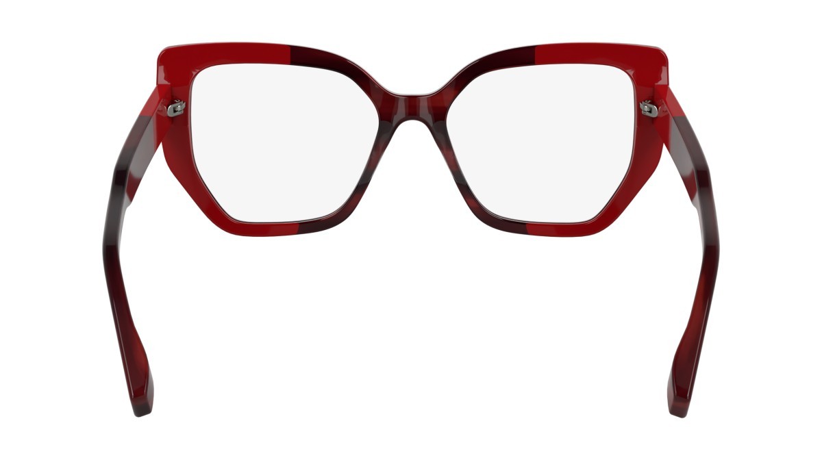 Occhiali da vista Karl Lagerfeld KL6174 (609) colore striped red/red forma cat eye lenti color 3