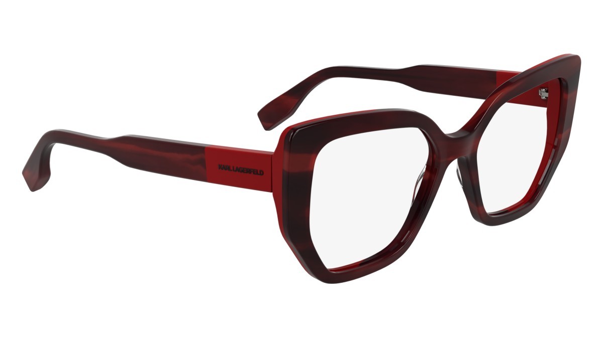 Occhiali da vista Karl Lagerfeld KL6174 (609) colore striped red/red forma cat eye lenti color 3