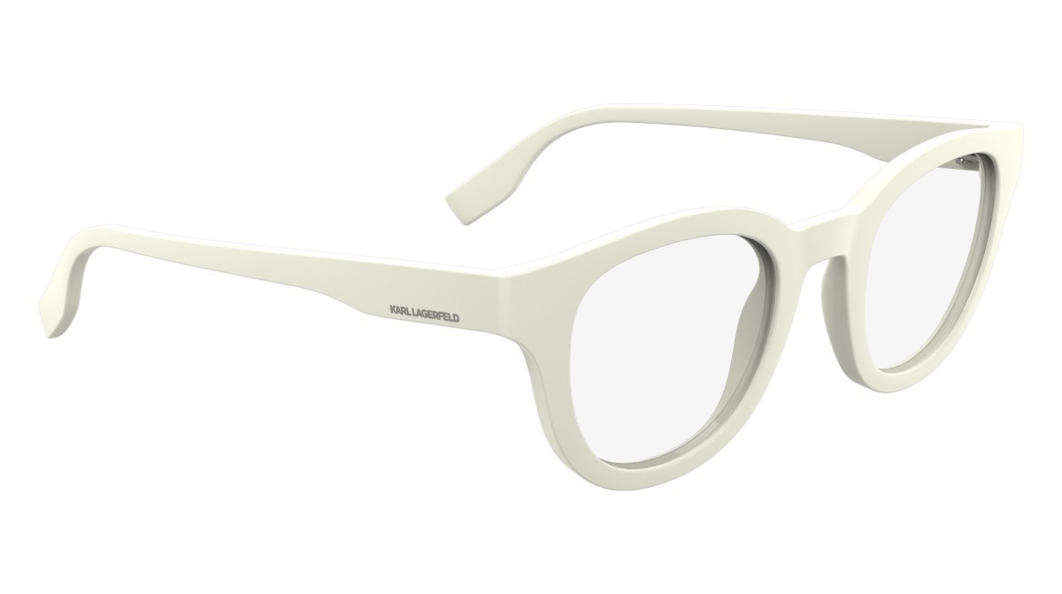 Occhiali da vista Karl Lagerfeld KL6177 (105) colore white forma pantos lenti color 2