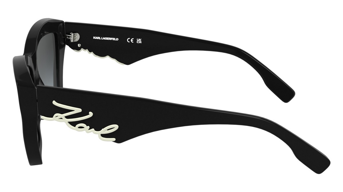 Occhiali da sole Karl Lagerfeld KL6179S (001) colore black forma cat eye lenti gradient grey