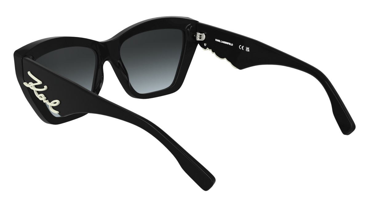 Occhiali da sole Karl Lagerfeld KL6179S (001) colore black forma cat eye lenti gradient grey