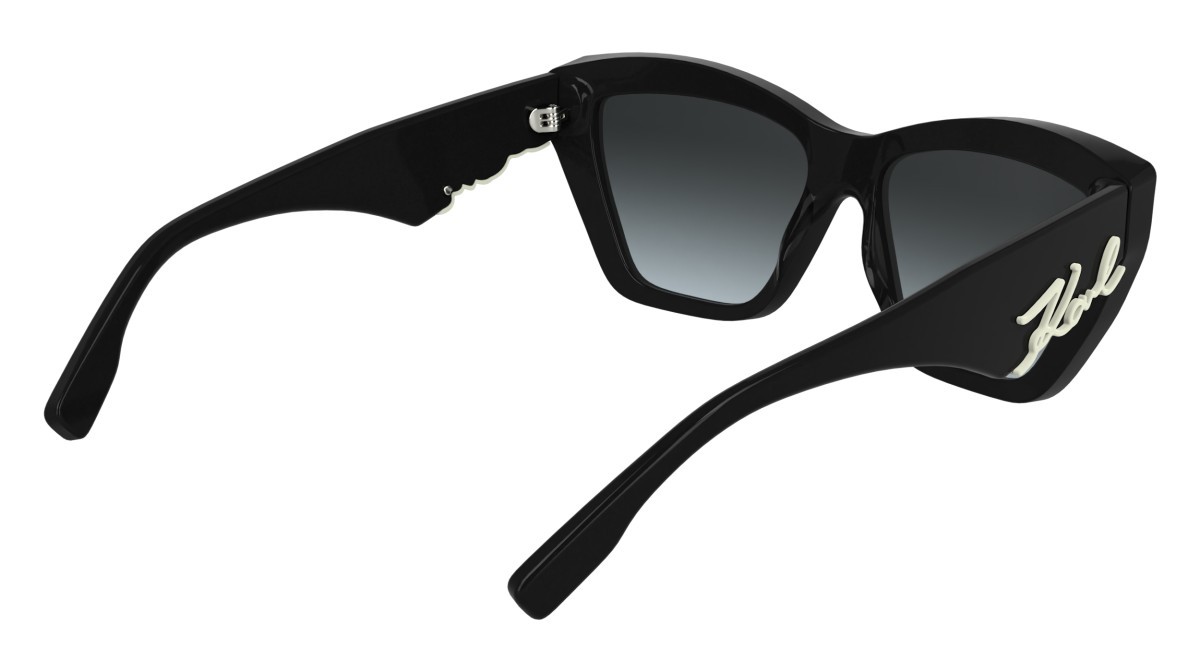 Occhiali da sole Karl Lagerfeld KL6179S (001) colore black forma cat eye lenti gradient grey