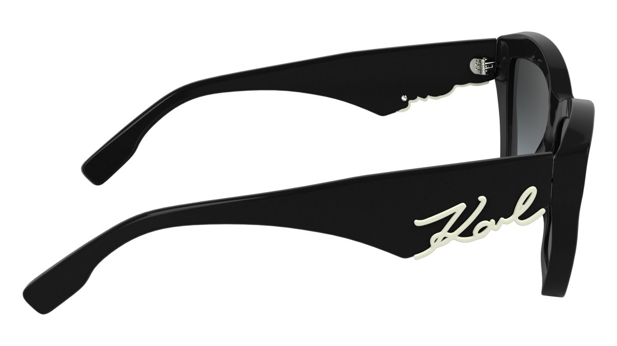 Occhiali da sole Karl Lagerfeld KL6179S (001) colore black forma cat eye lenti gradient grey