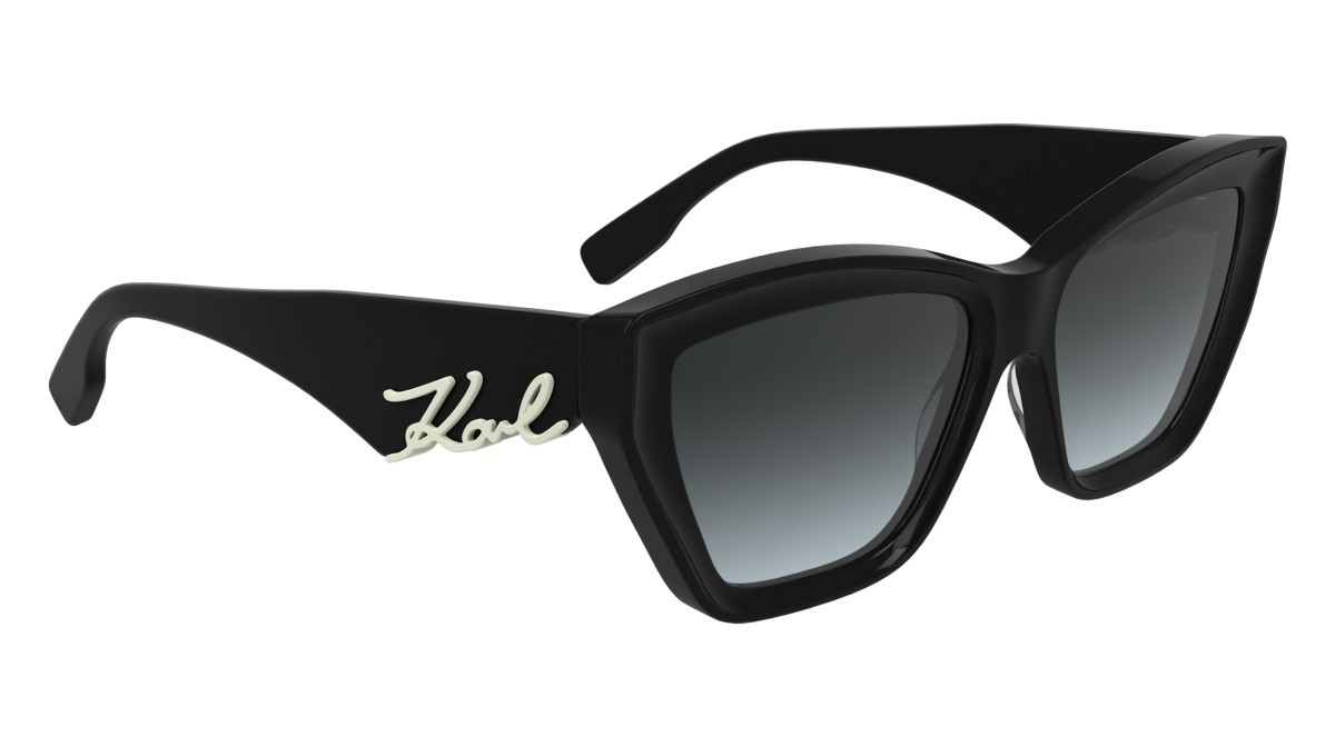 Occhiali da sole Karl Lagerfeld KL6179S (001) colore black forma cat eye lenti gradient grey