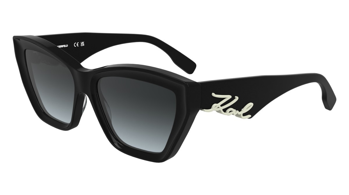 Occhiali da sole Karl Lagerfeld KL6179S (001) colore black forma cat eye lenti gradient grey