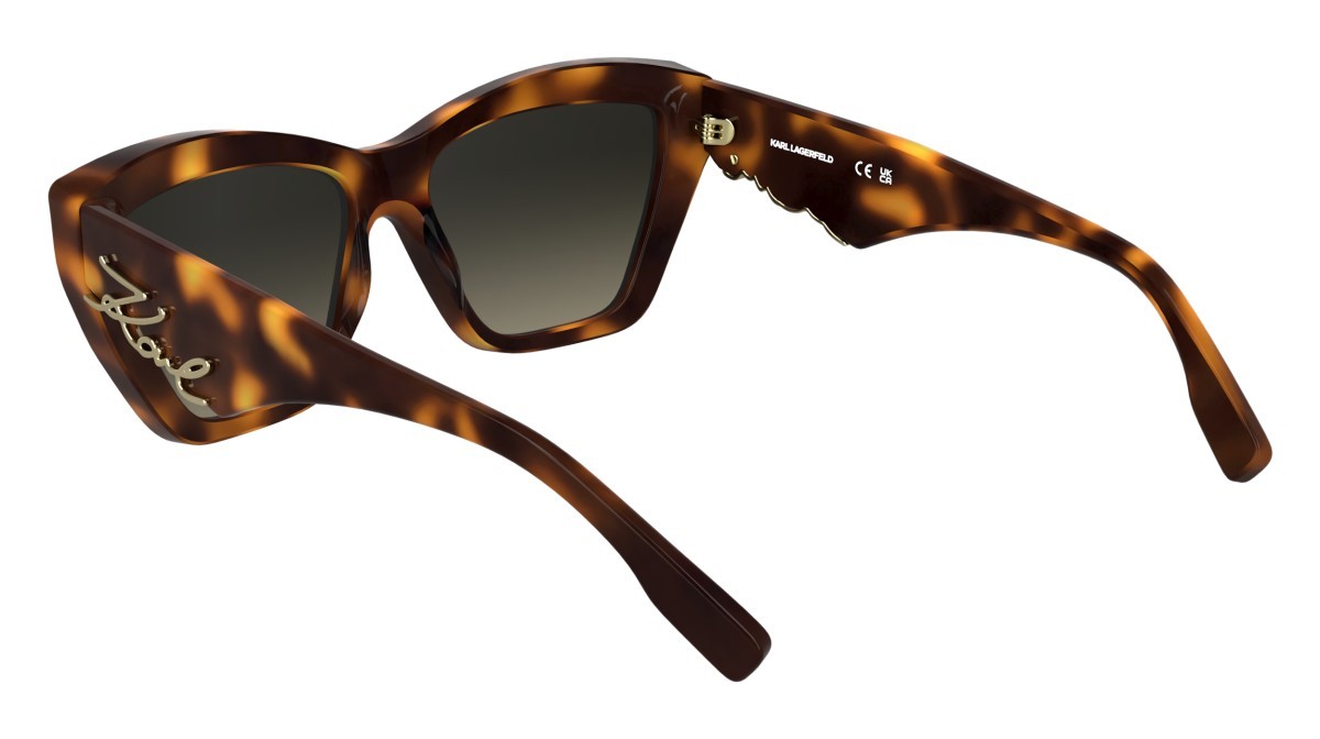 Occhiali da sole Karl Lagerfeld KL6179S (230) colore tortoise forma cat eye lenti gradient brown