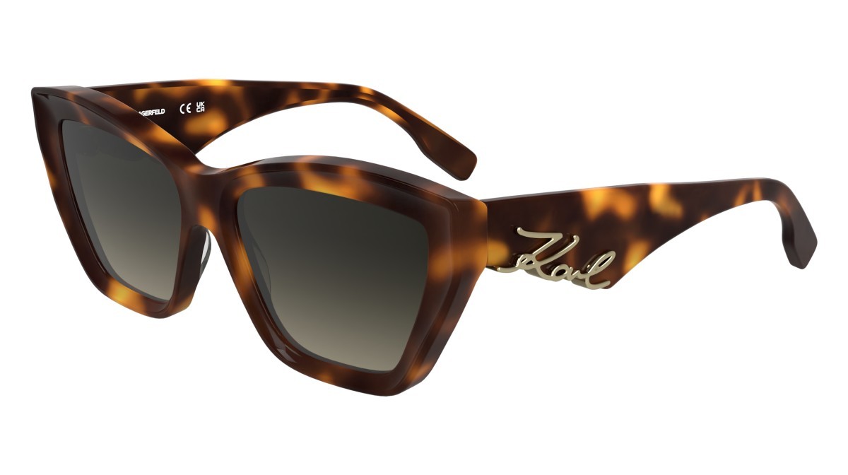 Occhiali da sole Karl Lagerfeld KL6179S (230) colore tortoise forma cat eye lenti gradient brown