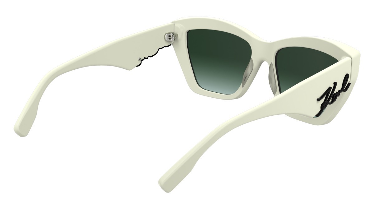 Occhiali da sole Karl Lagerfeld KL6179S N (105) colore white forma cat eye lenti gradient green