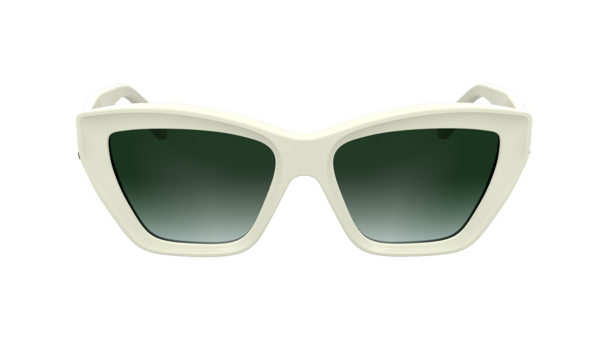 Occhiali da sole Karl Lagerfeld KL6179S N (105) colore white forma cat eye lenti gradient green