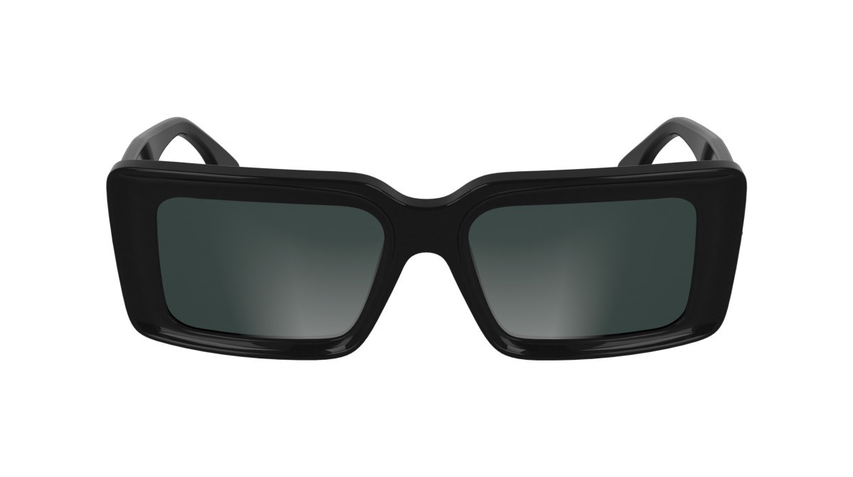 Sunglasses Karl Lagerfeld KL6180S (001) color black shape rectangle lenses solid grey