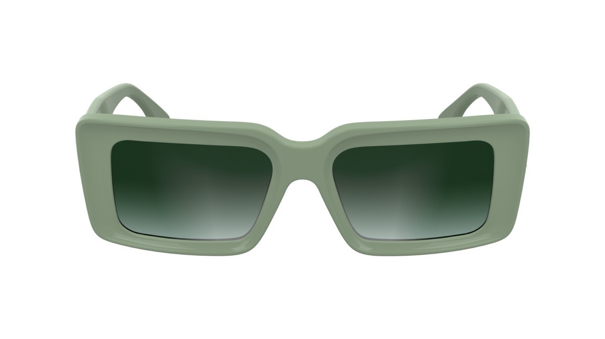 Occhiali da sole Karl Lagerfeld KL6180S (316) colore sage forma rettangolare lenti gradient green