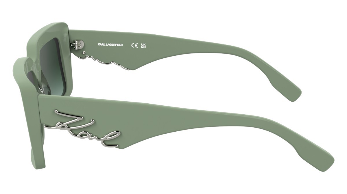 Occhiali da sole Karl Lagerfeld KL6180S N (316) colore sage forma rettangolare 