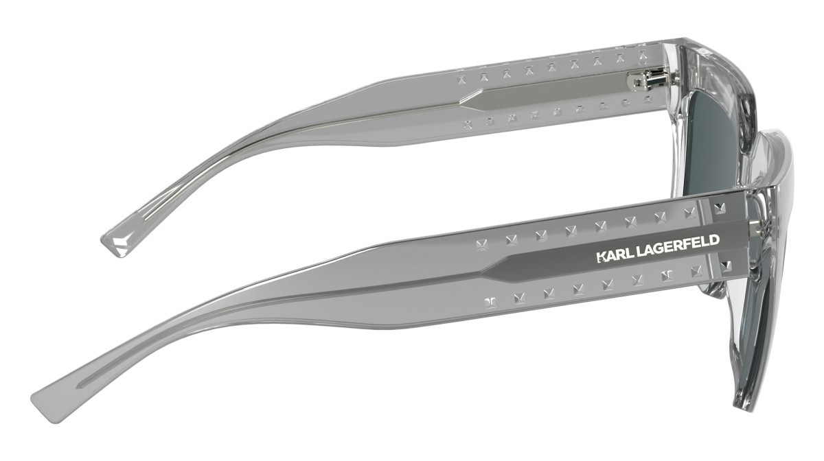 Sonnenbrillen Karl Lagerfeld KL6181S (000) farbe crystal form rechteckig gläser solid grey