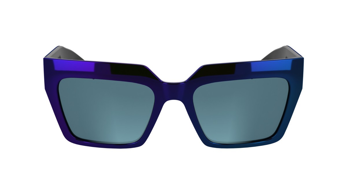 Sonnenbrillen Karl Lagerfeld KL6181S (400) farbe mirror blue form rechteckig gläser solid mirror azure