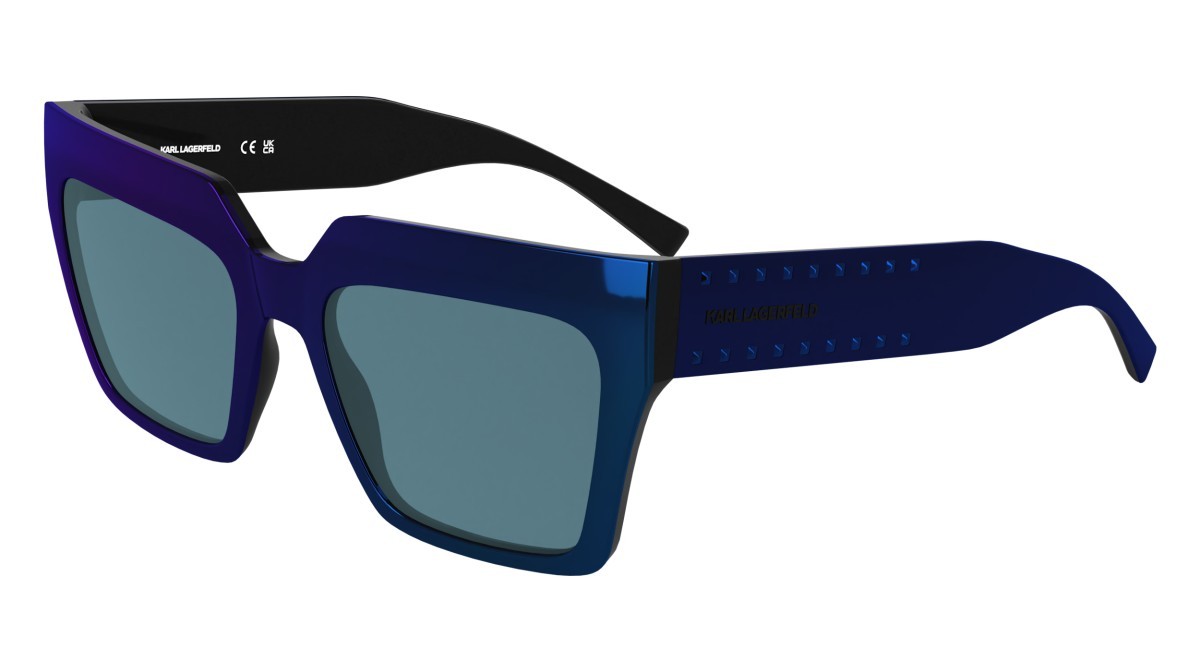 Sonnenbrillen Karl Lagerfeld KL6181S (400) farbe mirror blue form rechteckig gläser solid mirror azure