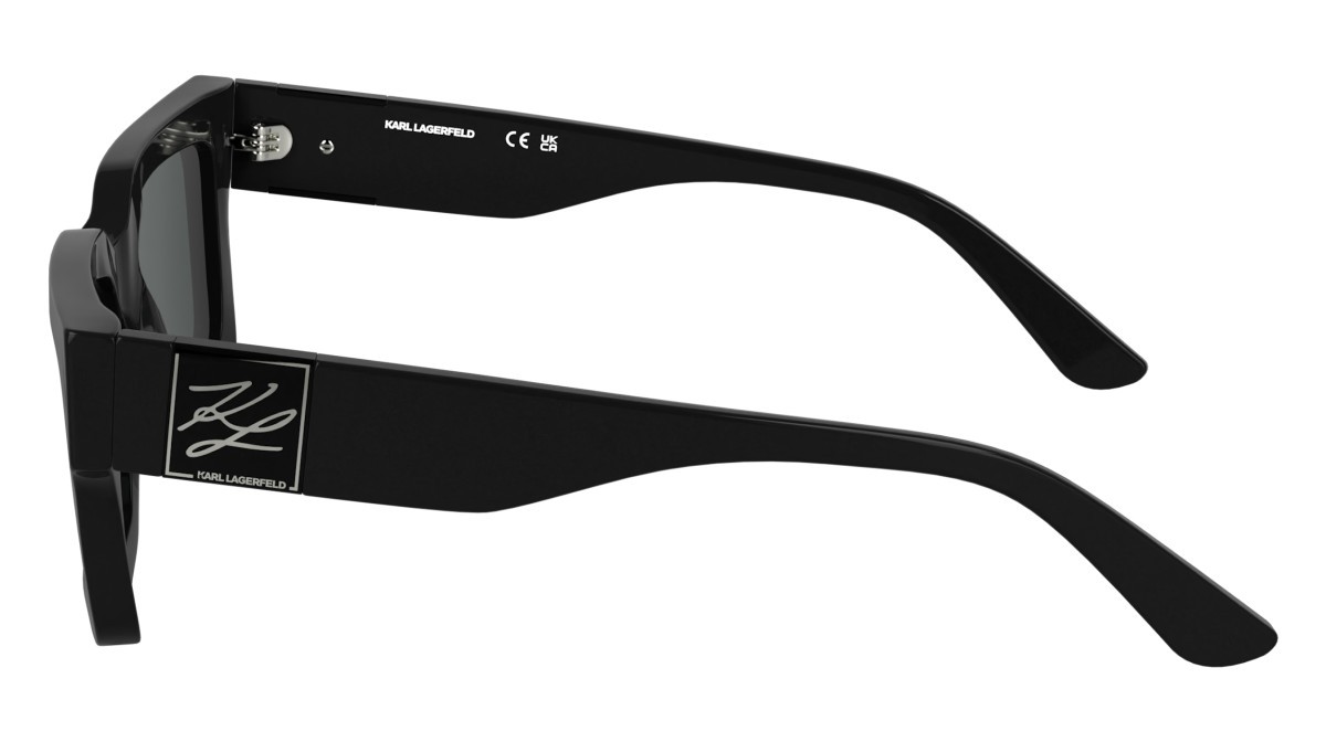 Sunglasses Karl Lagerfeld KL6182S (001) color black shape rectangle lenses solid smoke