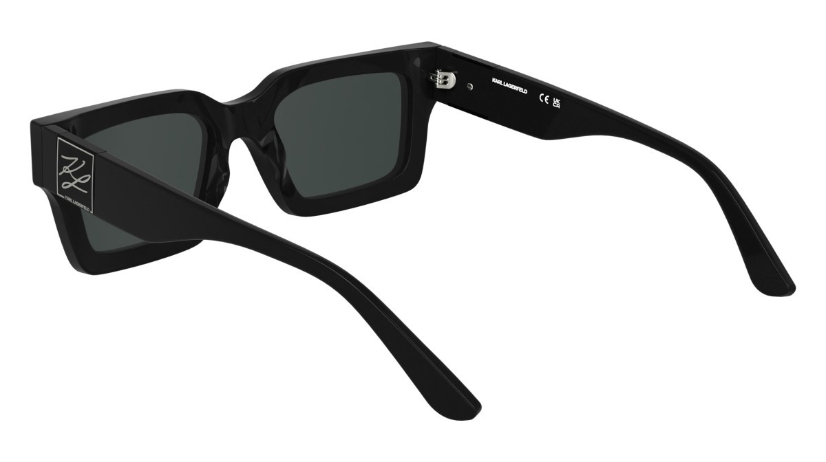 Sunglasses Karl Lagerfeld KL6182S (001) color black shape rectangle lenses solid smoke