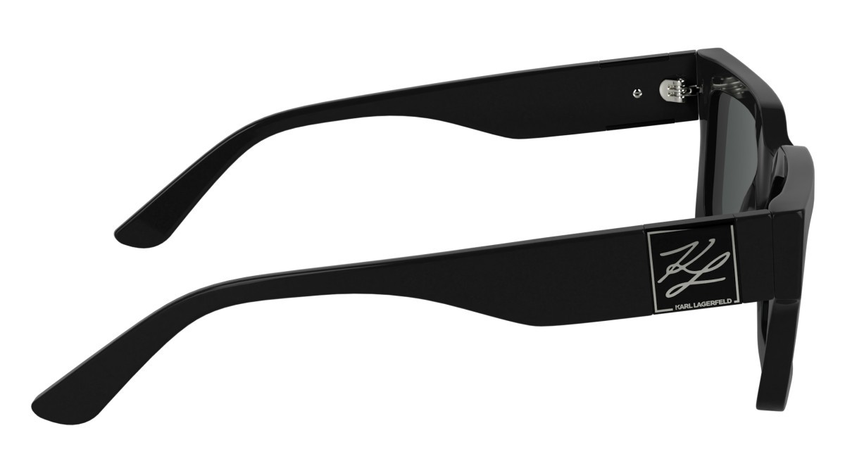Sunglasses Karl Lagerfeld KL6182S (001) color black shape rectangle lenses solid smoke
