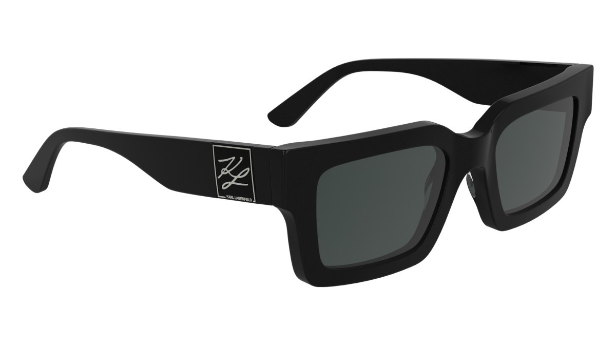 Sunglasses Karl Lagerfeld KL6182S (001) color black shape rectangle lenses solid smoke