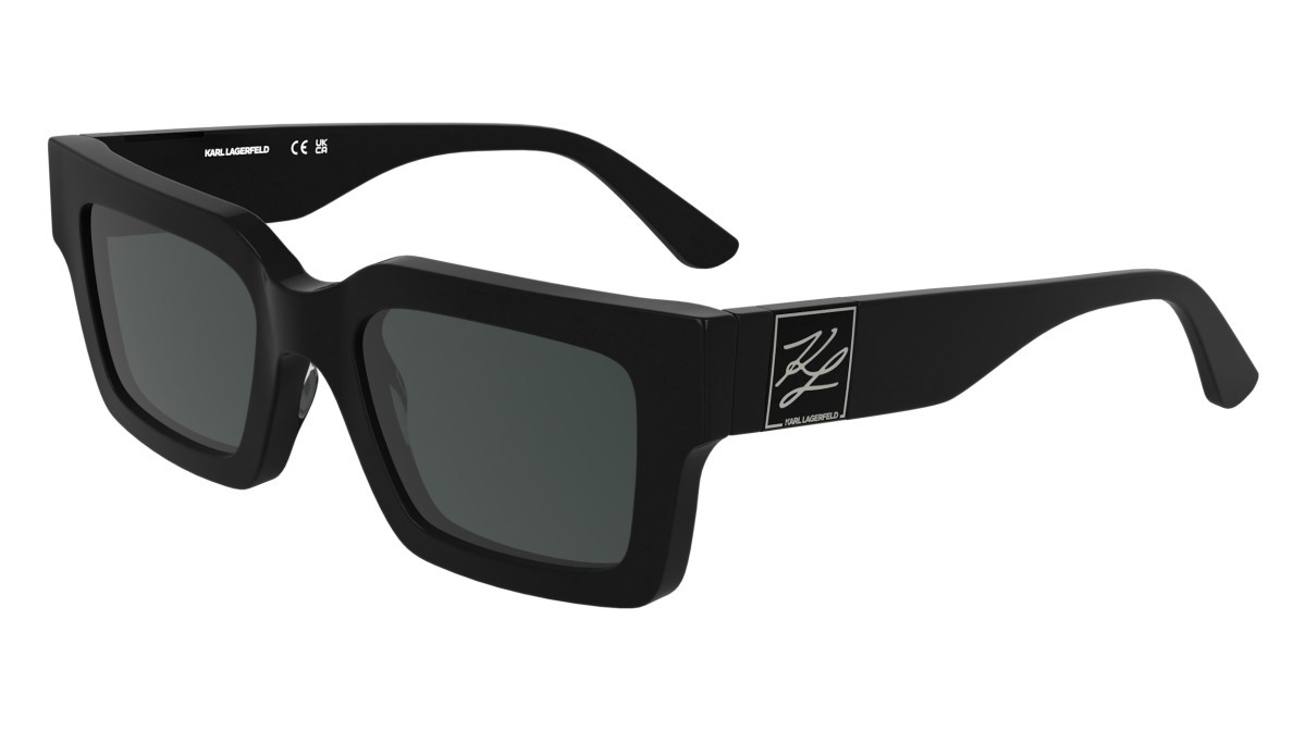 Sunglasses Karl Lagerfeld KL6182S (001) color black shape rectangle lenses solid smoke