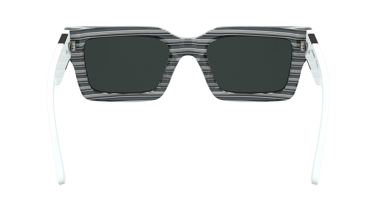Sunglasses Karl Lagerfeld KL6182S (008) color striped black shape rectangle lenses solid smoke