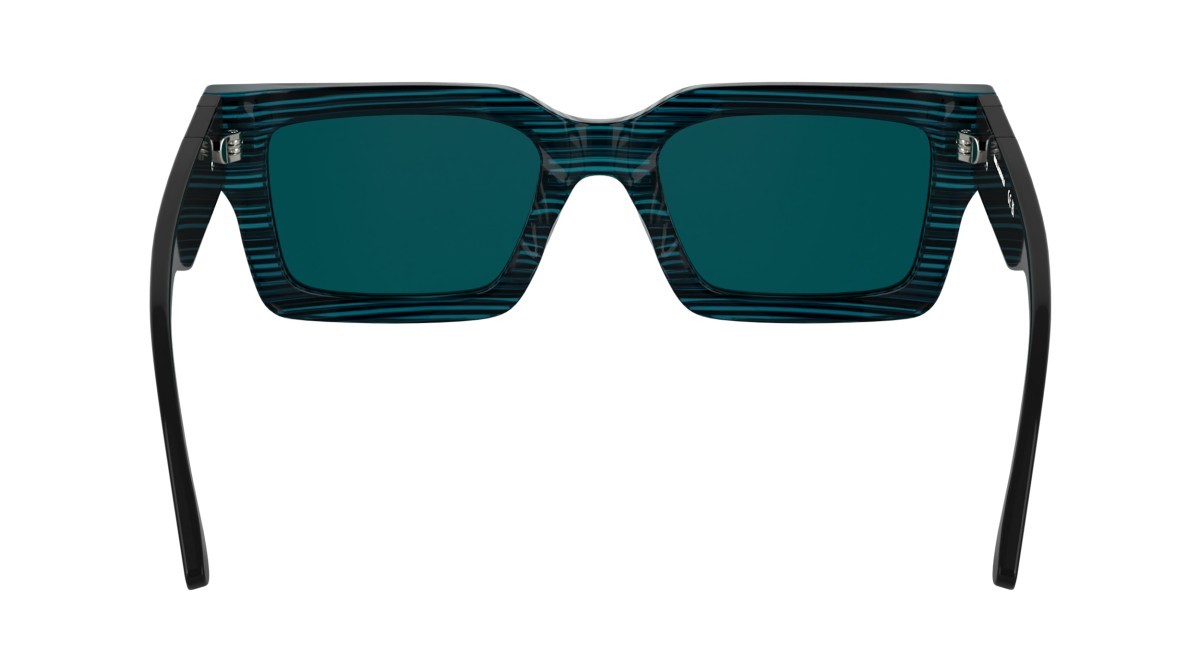 Occhiali da sole Karl Lagerfeld KL6182S (422) colore striped blue forma rettangolare lenti solid petrol