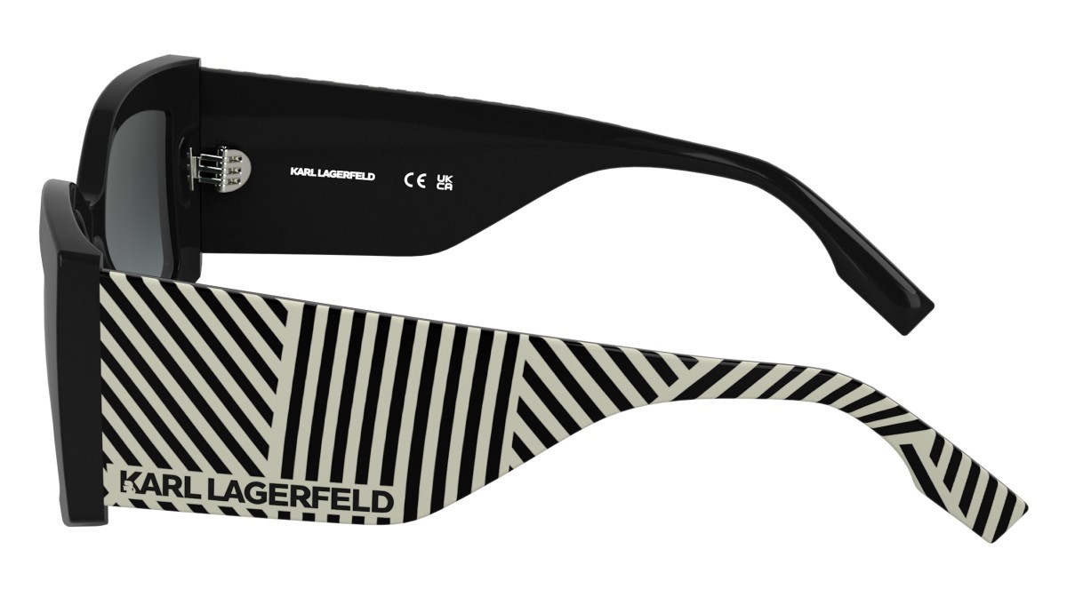 Occhiali da sole Karl Lagerfeld KL6183S (001) colore black forma rettangolare lenti gradient grey